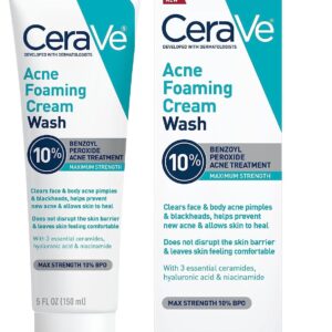CeraVe Acne Foaming Cream Cleanser 10% benzoyl peroxide-150ml