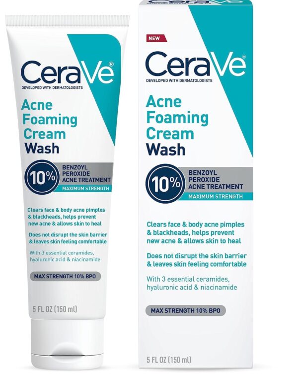 CeraVe Acne Foaming Cream Cleanser 10% benzoyl peroxide-150ml