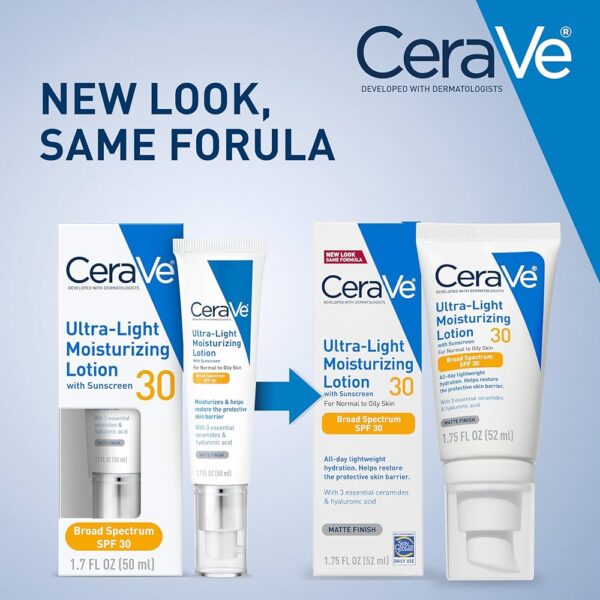 CeraVe Ultra-Light Moisturizing Lotion with sunscreen SPF 30 - Image 3