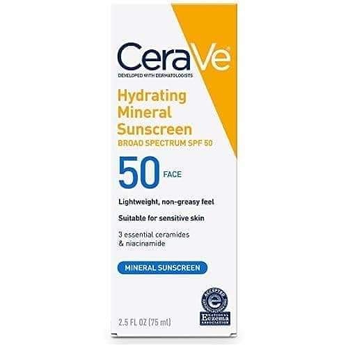 CeraVe Hydrating Mineral Sunscreen SPF 50 75ml