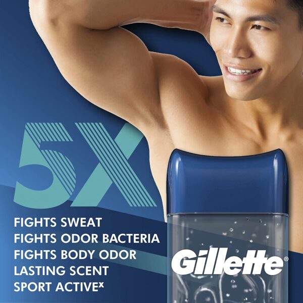 Gillette Clear + Dri-Tech Cool Wave Deodorant 107g - Image 2