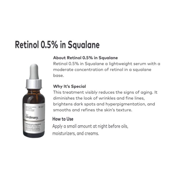 The Ordinary Retinol 0.5% In Squalane -30ml - Image 2