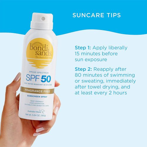 Bondi Sands SPF50+Fragnance Free Face Spray Sunscreen Mist 160ml - Image 2