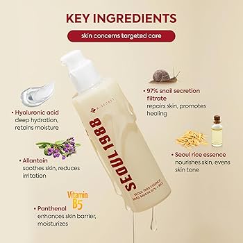 K-SECRET Seoul 1988 Snail Mucin 97% + Rice Essence-100ml - Image 2